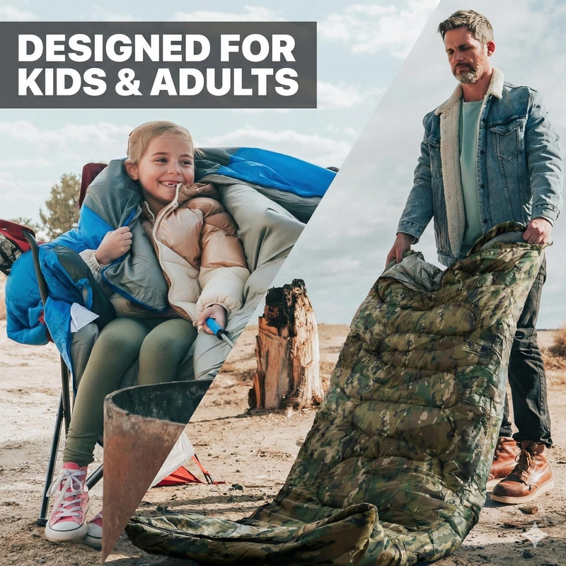 Sleeping Bag Cold Weather Adult Kids Warm Camping Gear Portable Hiking Sleep Bag4