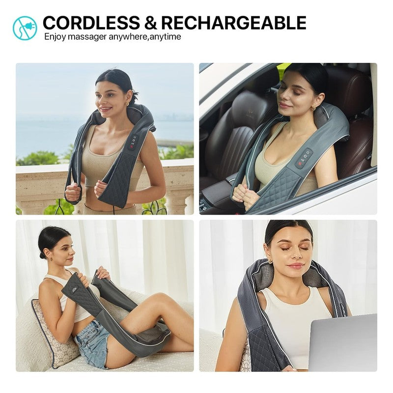 Cordless Neck & Shoulder Massager w/ Heat, Deep Tissue, Rechargeable, Gift Idea6