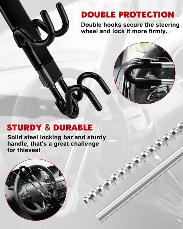 Steering Wheel Lock Anti Theft Car Device Heavy Duty Security Car Lock Antitheft7