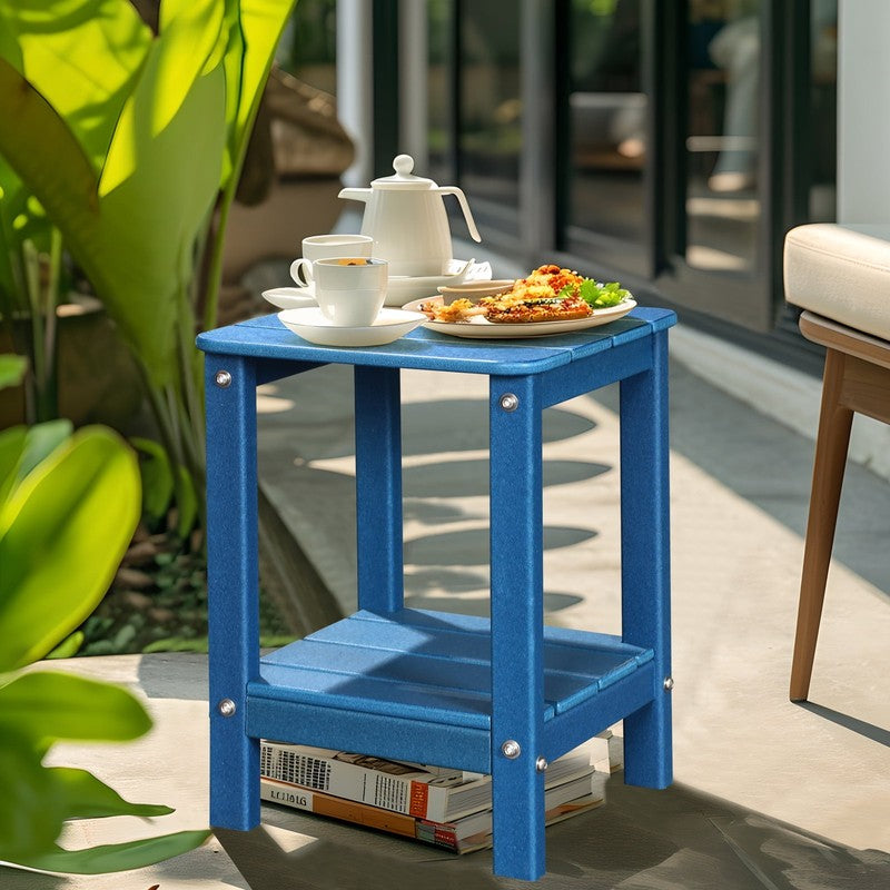 | Patio Garden Side Table with 2 Layer Storage,Outdoor End Tables for Your Adiro5