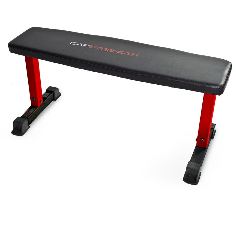Strength Flat Utility Weight Bench 600LB Capacity Red Home Gym2