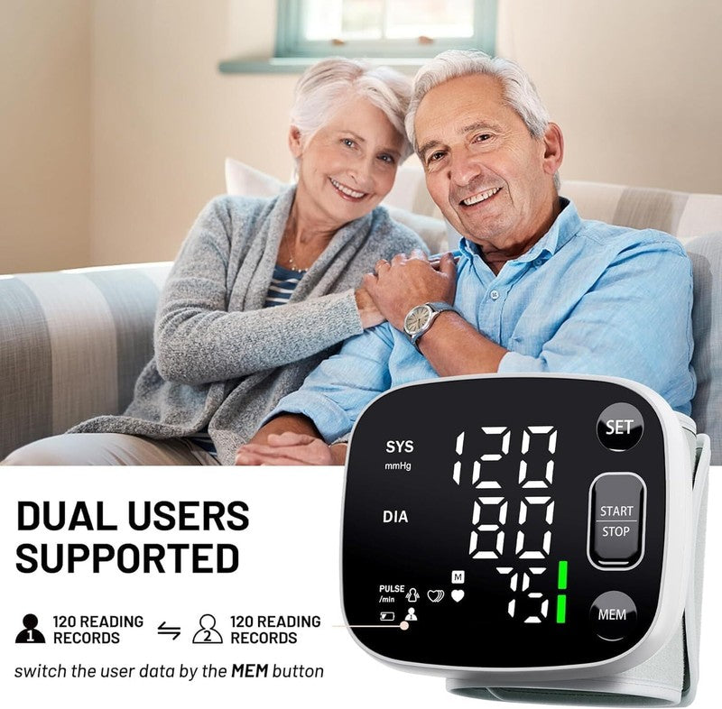 Blood Pressure Monitors for Home Use Rechargeable Wrist Digital BP Machine Cuff2