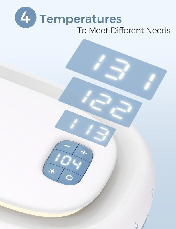 Baby Wipe Warmer 4 Temp Modes Fast Heating Night Light Blue4