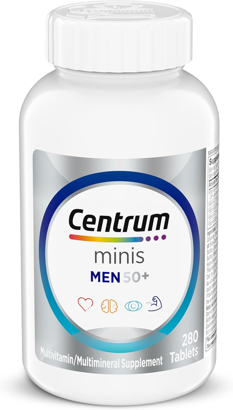 Minis Silver Multivitamin for Men 50+, Supports Memory & Cognition, 280 Ct0