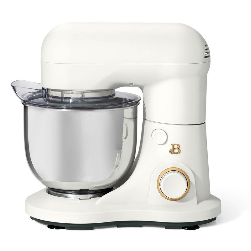 3.5 Qt Stand Mixer White Icing w/ Flat Beater Dough Hook & Whisk0