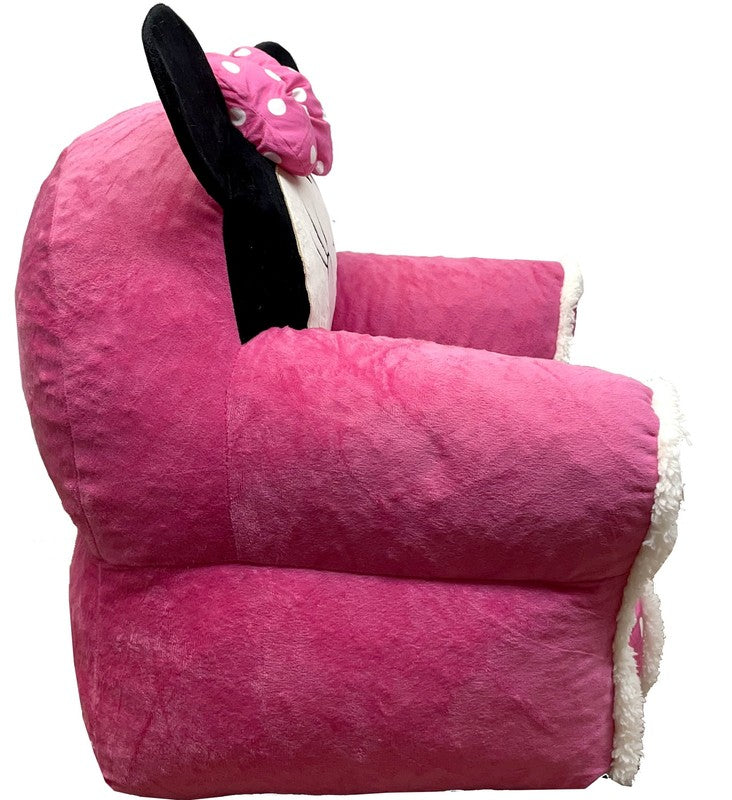 Minnie Mouse Kids Figural Bean Bag Chair with Sherpa Trimming, Multi-Color4
