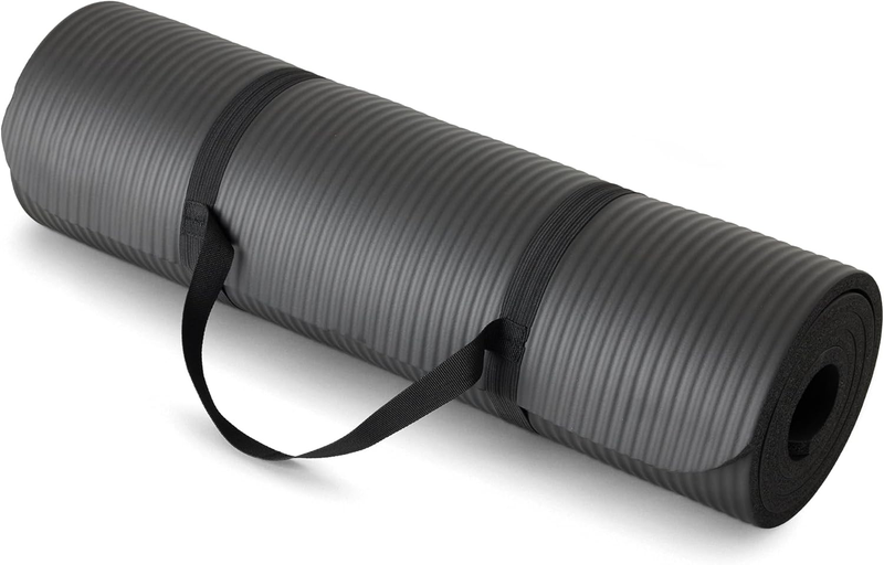 Extra Thick Exercise Yoga Mat with Carrying Strap0