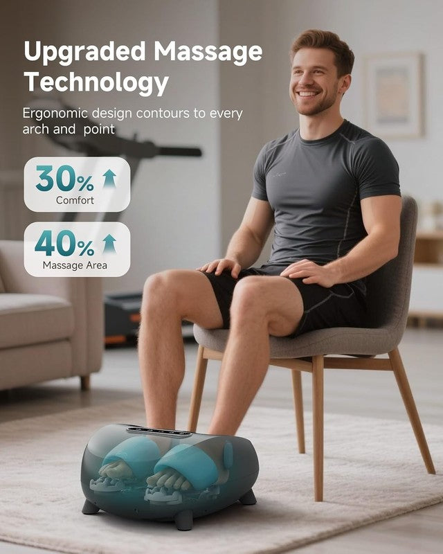 Shiatsu Foot Massager w/ Heat Compression Remote Deep Kneading Size 143