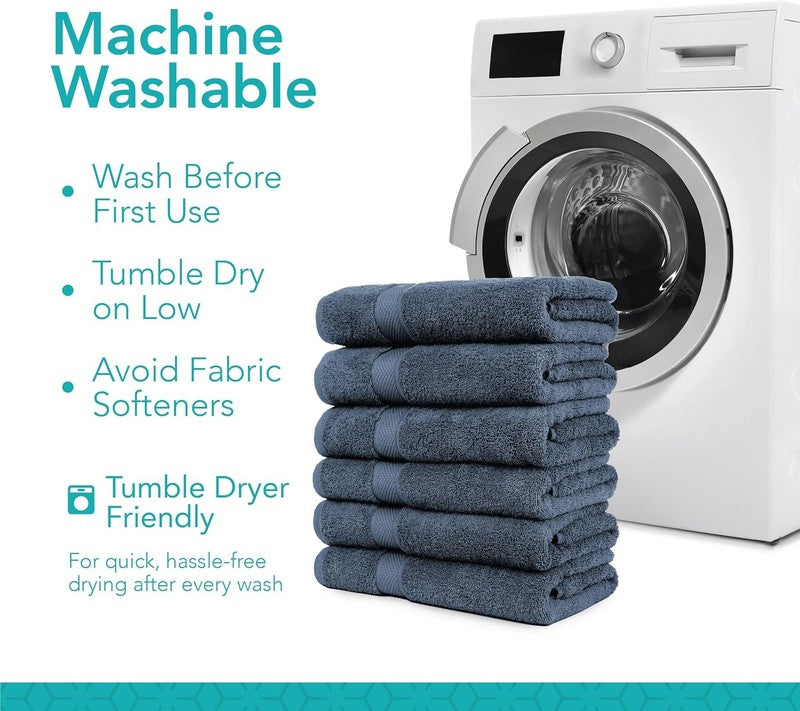 Pleasant Home Bath Towels Set of 6 (24” X 50”) 100% Cotton, 515 GSM | Lightweigh4