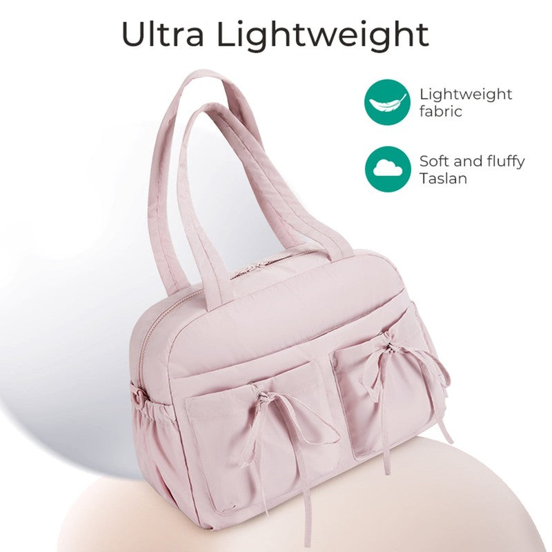 Travel Duffel Bag for Women, Lightweight Fashion Tote Handbag with Bowtie, Water3