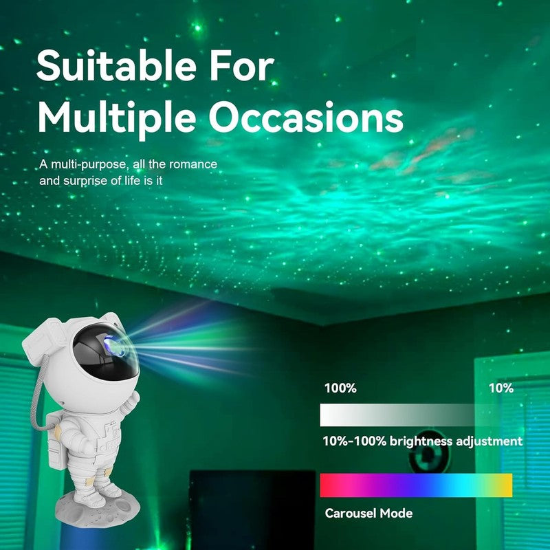 Galaxy Star Projector Night Light Astronaut LED Lamp w/ Timer Remote Kids Room3