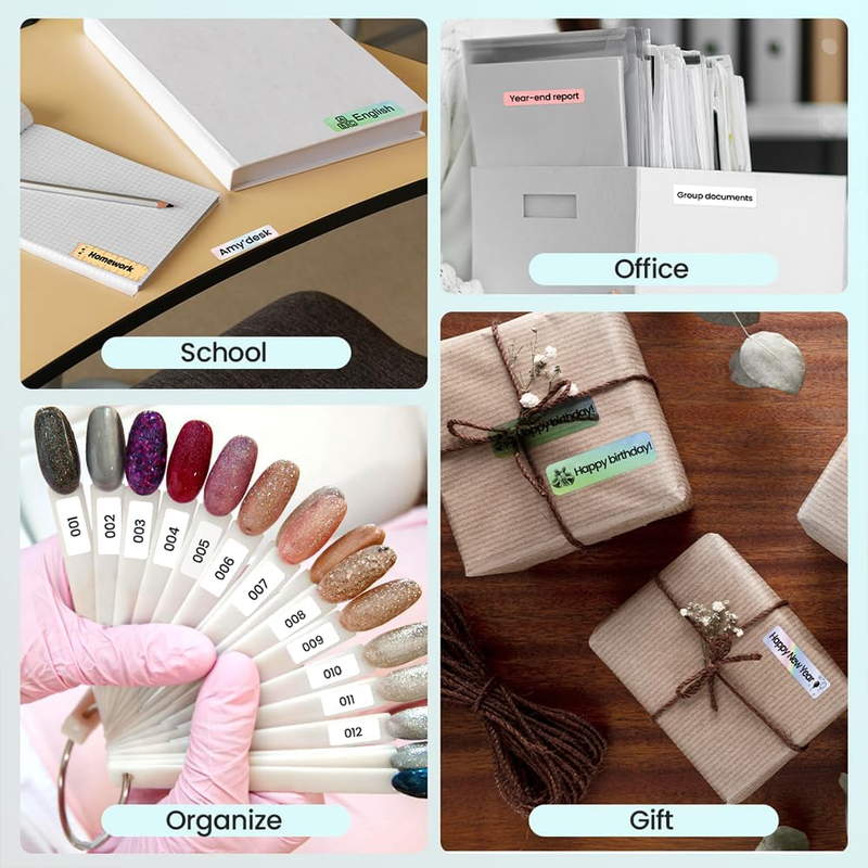 D30 Label Maker Machine, Portable Bluetooth Mini Label Printer, Smartphone Handh6