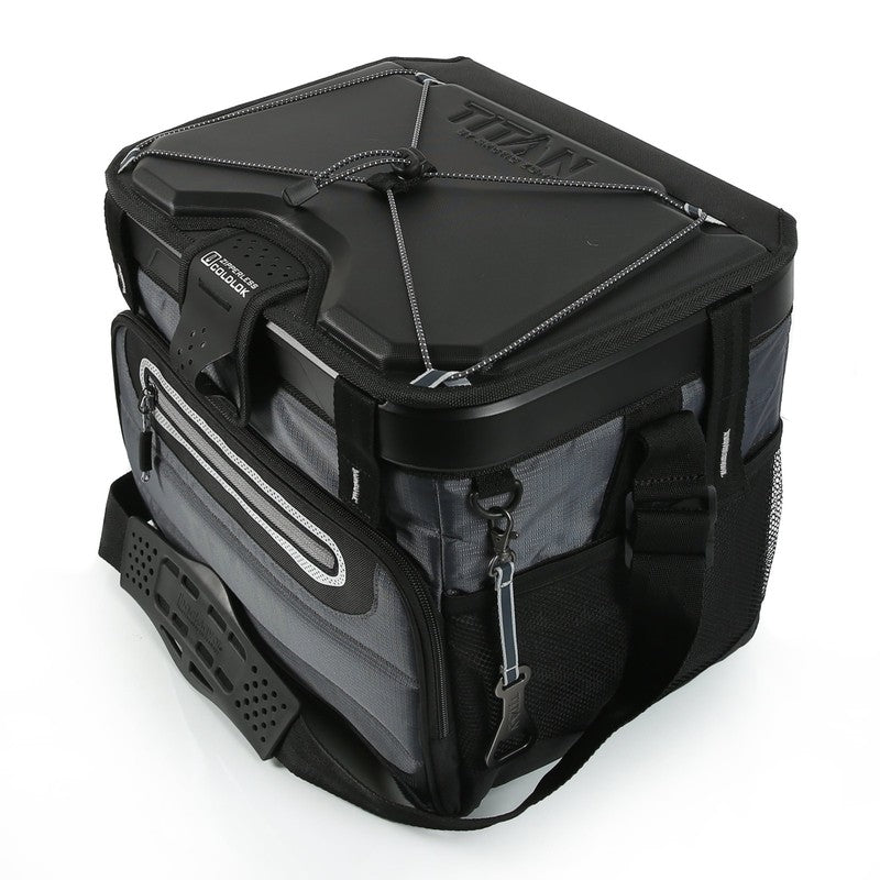 40 Can Collapsible Zipperless Soft Cooler, Black, 23 QT3