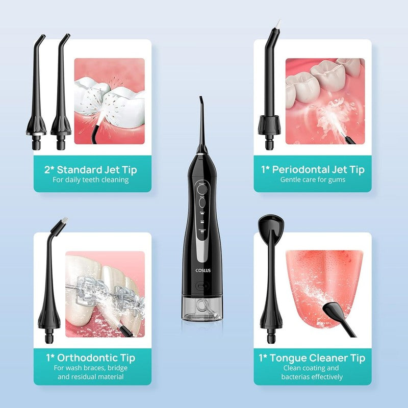 Portable Cordless Water Flosser - Rechargeable IPX7 Waterproof Teeth Cleaner8