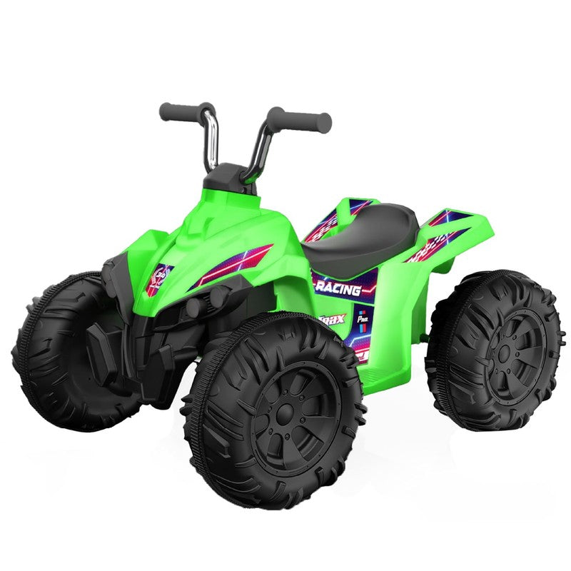 Kid Trax 12V Glow ATV Ride On Toy, Green, with LED Lights, Rechargeable Battery,2