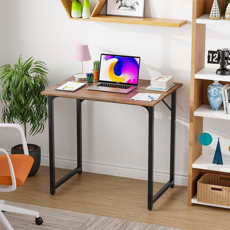 Modern Adjustable Computer Desk for Home Office   32 Inch Brown Table1