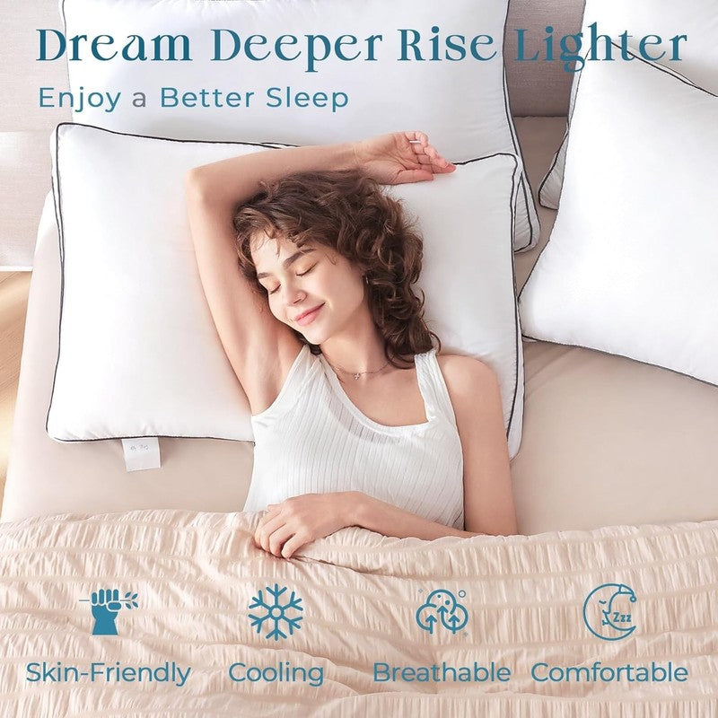 4 Pack Queen Bed Pillows Hotel Collection Down Alternative 20x30"1