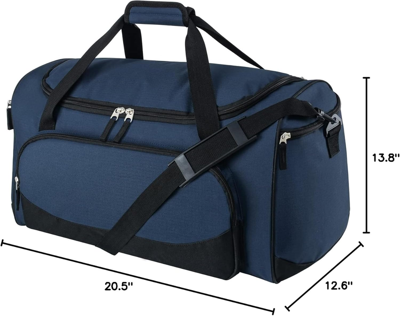 Gym Bag for Men 50L Navy Blue Duffel Travel Sports Workout Gear Bag7