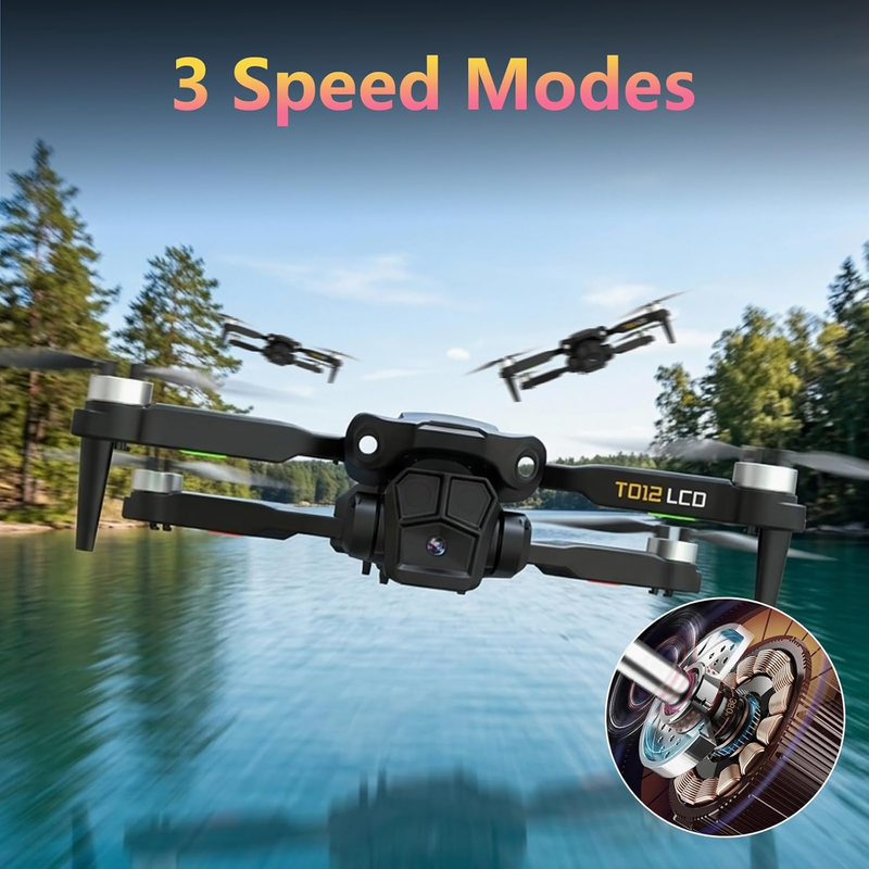 Drone w/ Camera FPV LCD Screen Foldable Brushless Motor UHD Quadcopter7