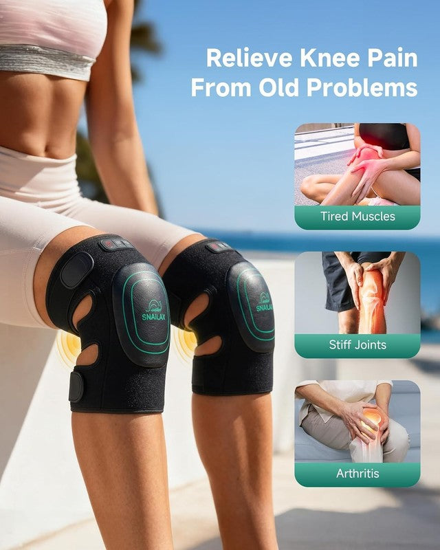 Cordless Knee Massager w/ Graphene Heat 360 Vibration Rechargeable Pain Relief6