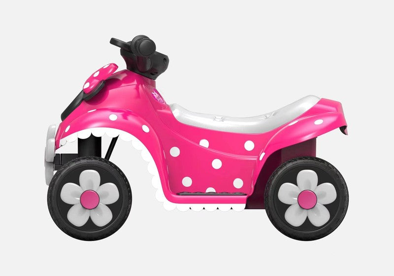 6V Minnie Mouse Quad, Battery Powered Ride-On, Ages 3+4