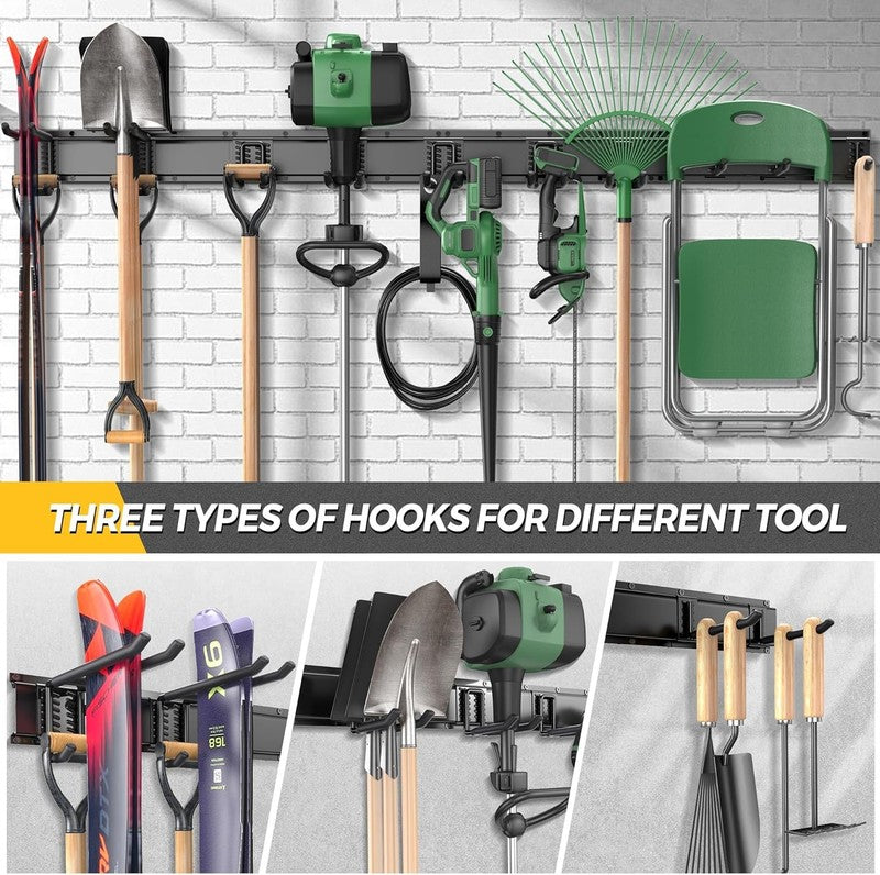 66" Garage Tool Organizer Wall Mount   720Lbs Garden Tool Organizer with Adjusta5