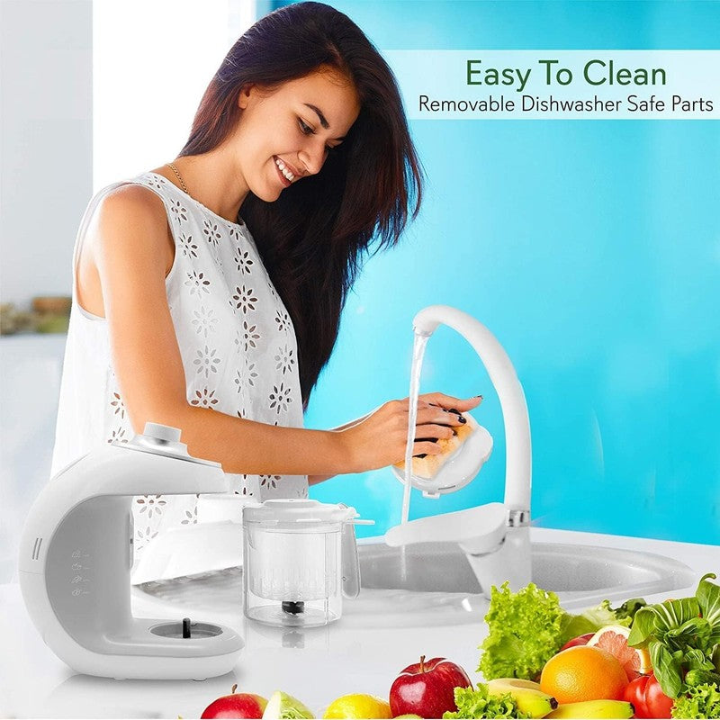 2-in-1 Baby Food Maker Steam Cooker & Blender Adjustable Timer Dishwasher Safe3