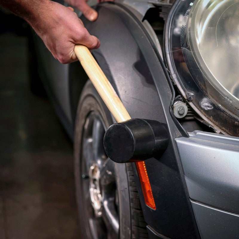 Rubber Mallet with Hickory Handle, Black, 32 Oz5