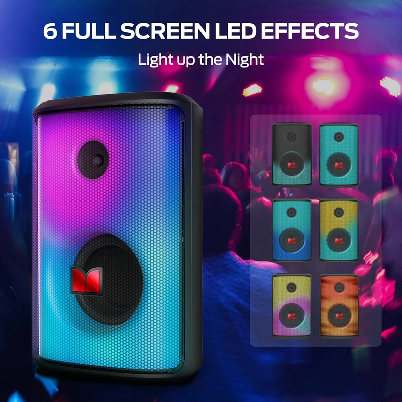 Bluetooth Speakers 80W, Powerful Sound and Punchy Bass, Full-Screen Colorful Lig5