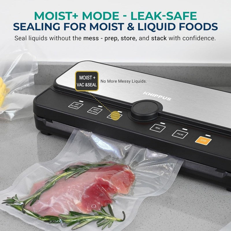 KS6607BX Vacuum Sealer for Food, Dry, Moist and Liquid, Powerful Preservation Sy3
