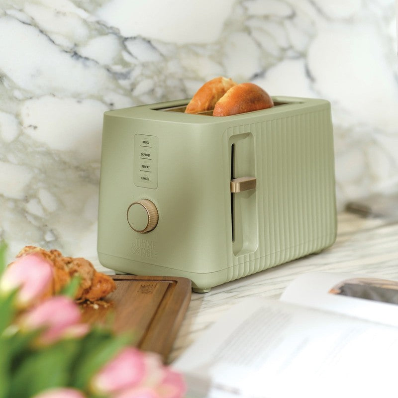 2-Slice Toaster, Extra-Wide Slots with Removable Crumb Tray, Eucalyptus Green9