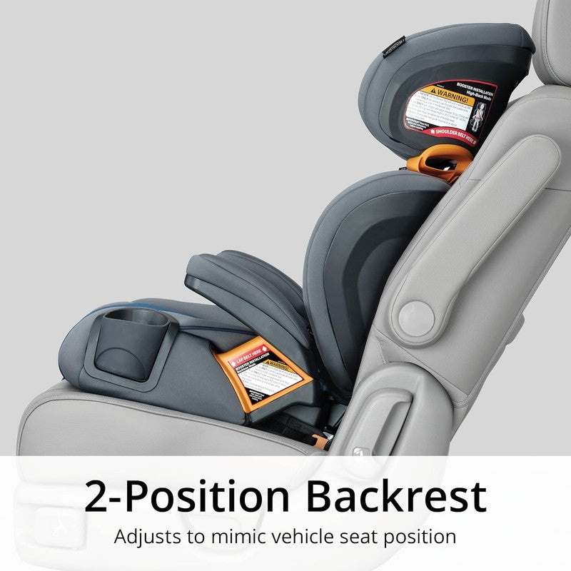 Kidfit Cleartex Plus 2 in 1 Booster Car Seat High Back/Backless 40 100lb Grey6