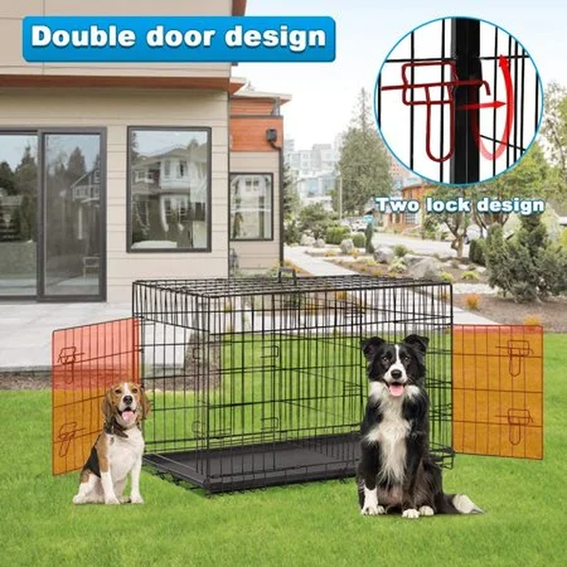 Large 36" Pet Cage with Plastic Tray and Handle1