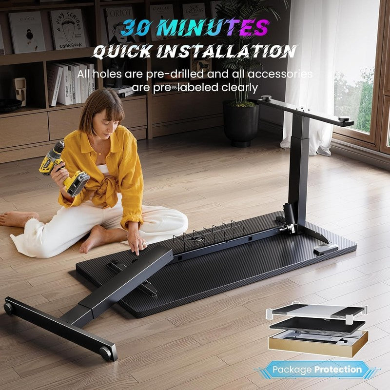 Electric Standing Desk 48"x24" Adjustable Sit Table w/ Cable & 3 Memory Preset8