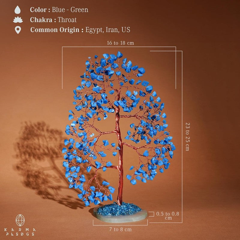 Turquoise Chakra Crystal Tree Feng Shui Decor Positive Energy Good Luck Gift2