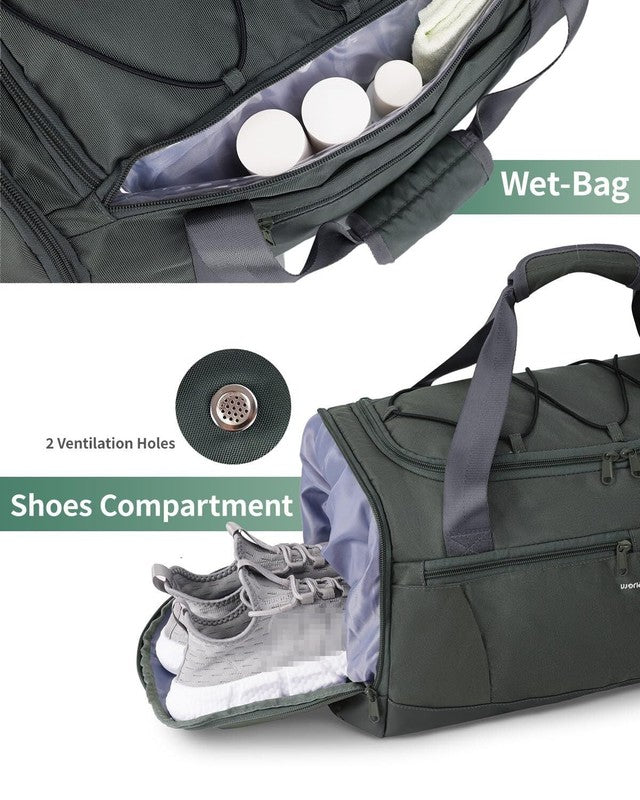 Gym Bag for Men Large Capacity Duffel Bags with Shoe Compartment Tote with Troll5