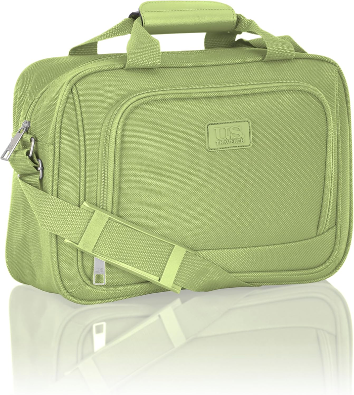Lightweight Softside Carry On Suitcase 4 Wheel Spinner Luggage Light Green7