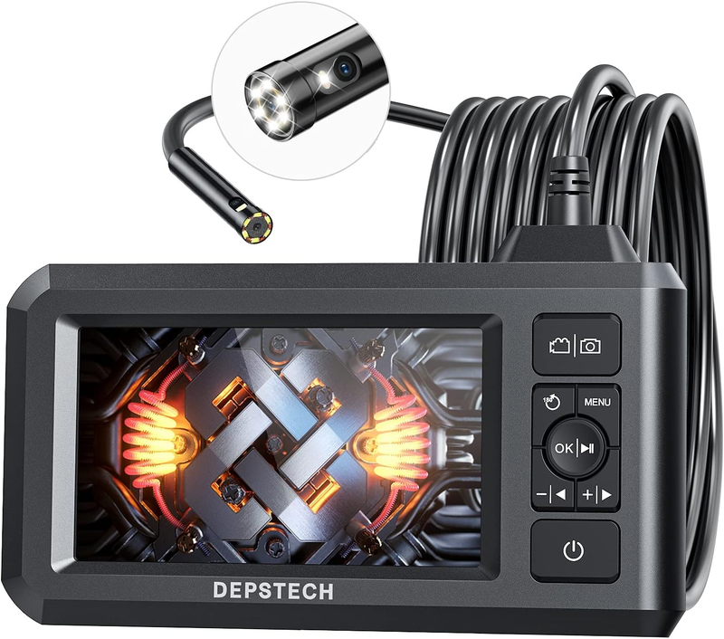 Dual Lens Industrial Endoscope, 1080P Digital Borescope Inspection Camera, 7.9Mm9