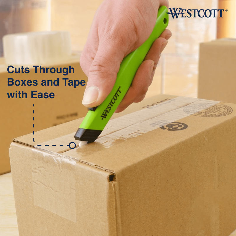 Full Size Auto Retractable Ceramic Utility Box Cutter, Plastic, Green, 1 Count2