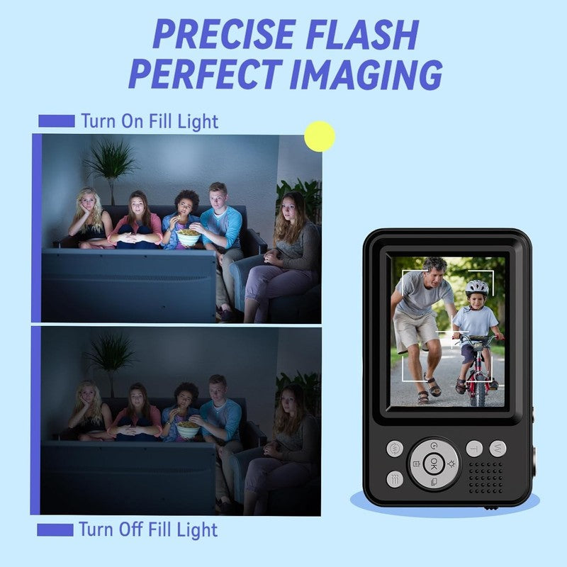 FHD Kids Digital Camera 16X Zoom 32GB Card Gift for Boys & Girls4