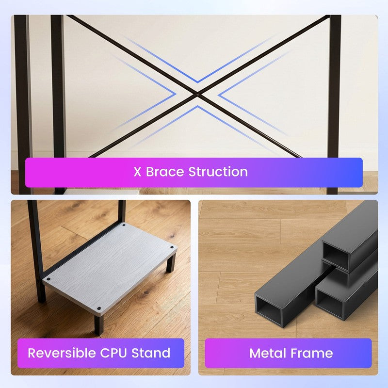 50 Inch L Shaped Desk - Computer Desk Corner Desks Gaming Desk PC Table with CPU7