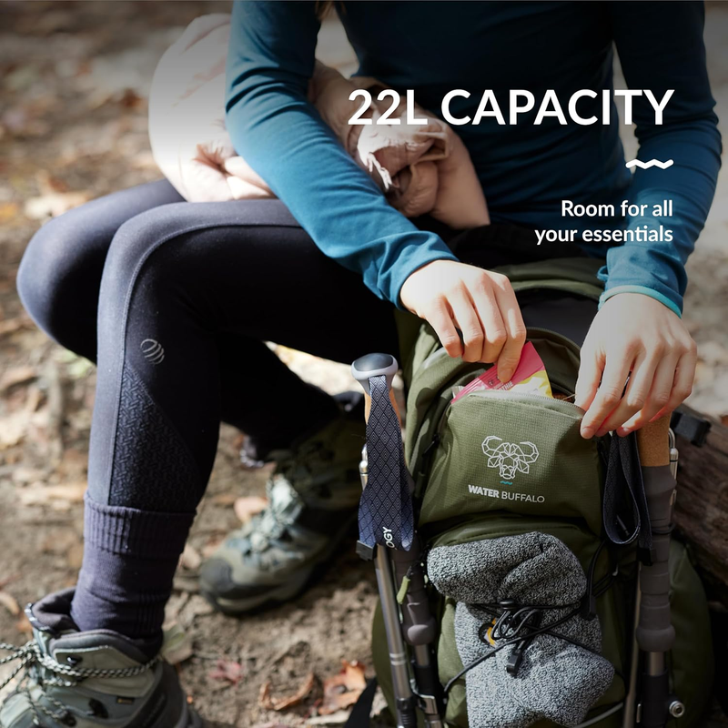 22L Hydration Backpack with Water Bladder Hiking Pack Waterproof Zippers2
