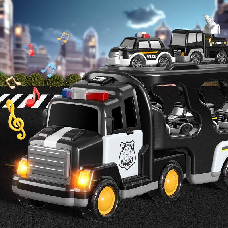 Police Truck Toys for 2-6 Years Old Boys, Toddlers Boys Toys, Police Car Toys, G7