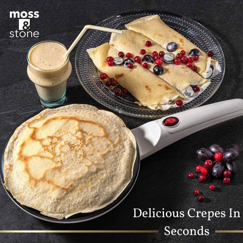 Electric 8" Crepe Maker Nonstick Portable Pan Auto Temp Control Hot Plate5