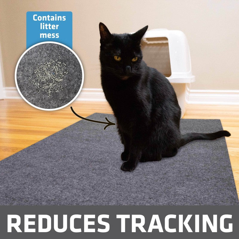 Jumbo Cat Litter Box Mat   100% Phthalate and BPA Free; Machine Washable; Soft o7