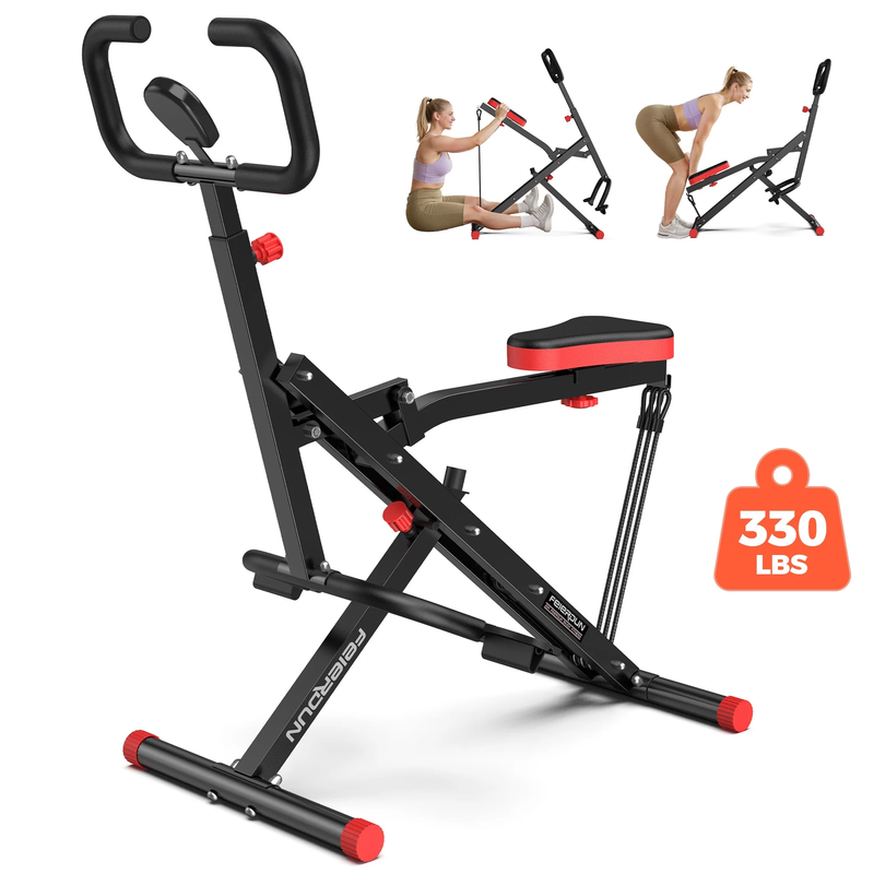 Squat Assist Trainer, 330Lbs Foldable with Adjustable 4 Resistance Bands0