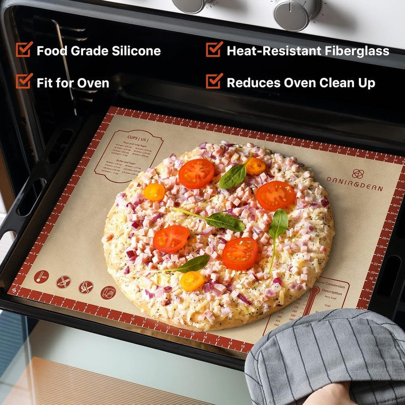 26X16 Inch Extra Thick Silicone Baking Mat with Measurements, Non Slip and Reusa2