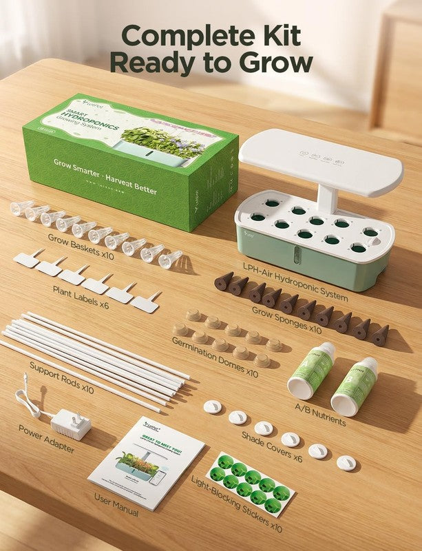 10 Pod Smart Hydroponics System APP WiFi 24W Grow Light Indoor Garden Kit7