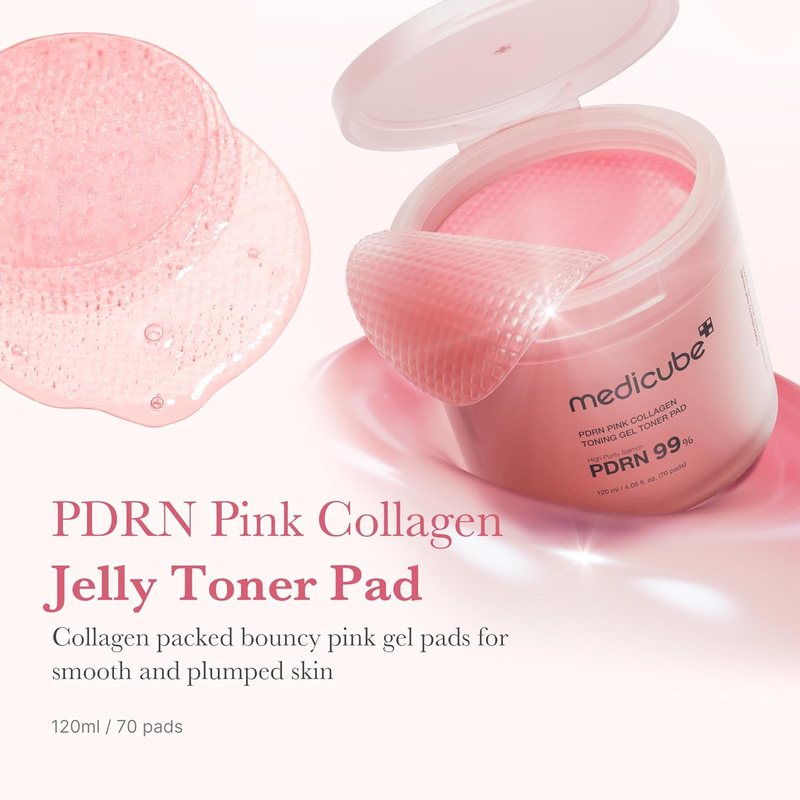 Salmon DNA PDRN Toner Pads Pink Collagen Jelly Pad Korean Skin Care 701