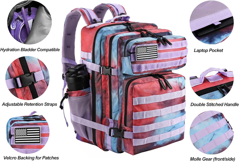 Military 45L Tactical Backpack MOLLE 3 Day Assault Pack Rucksack Bag3